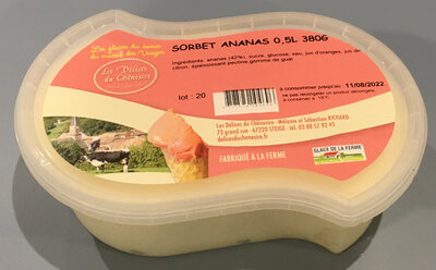 Sorbet ananas 1l 760g
