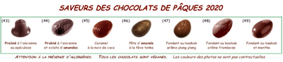Collection de 200g de chocolats - pâques 2022