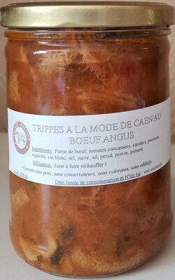 Trippes à la mode de caen bio de bœuf angus