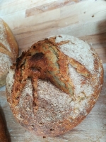 Pain au tournesol tranché