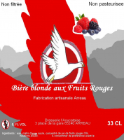 Bière blonde aux fruits rouges