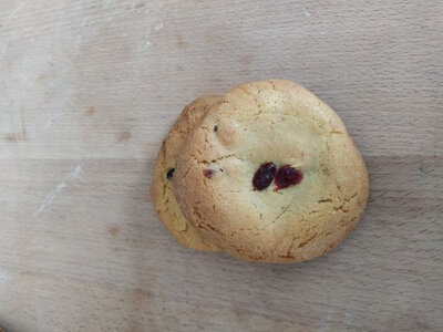 Cookie cranberries/chocolat blanc