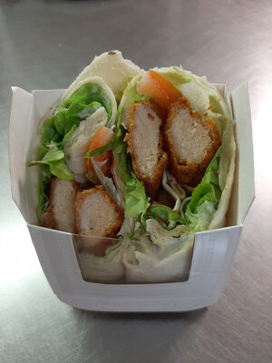Wrap nuggets sauce blanche