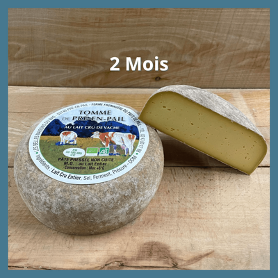 Tomme de pré-en-pail nature affinage 2 mois