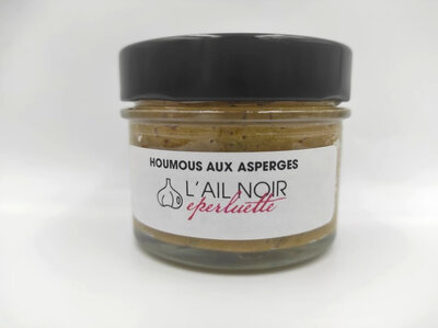Houmous asperges et ail noir