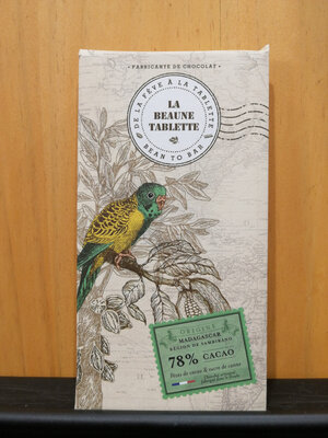Tablette chocolat noir madagascar 78%