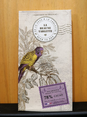 Tablette chocolat noir nicaragua 78%