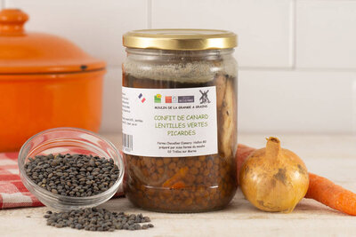 Confit de canard aux lentilles