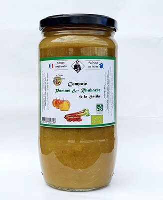 Compote de pomme rhubarbe sarthe 860g