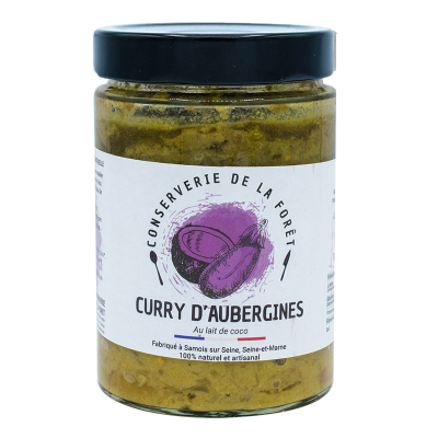 Curry d'aubergines au lait de coco