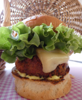 Cheese burger végétarien