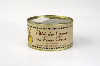 Pâté de lapin au foie gras conserve