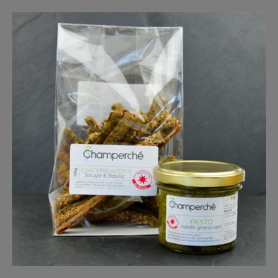 Pack pesto/crackers