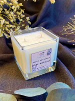 Bougie artisanale cube - mûre-myrtille
