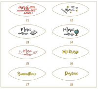 Calissons merci maîtresse en réglette x3