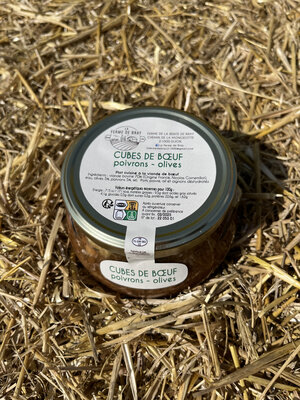 Cube de bœuf poivrons olives