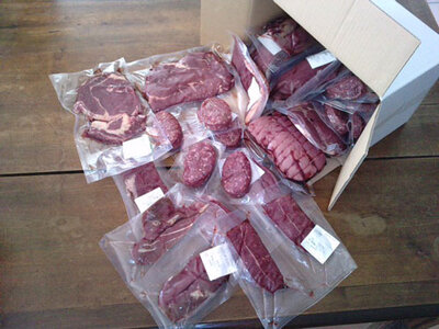 Colis viande de boeuf sous vide surgelé