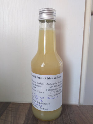 Sirop citron jaune allégé en sucre