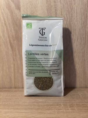 Lentilles vertes bio 500g dluo dépassée