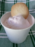 Yaourt glacé au lait de chèvre et fraises