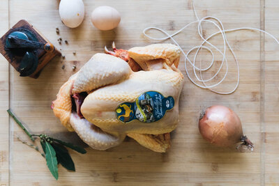 Poulet fermier pret a cuire