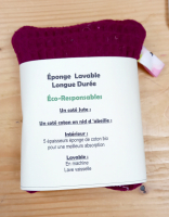 Eponge lavable prune