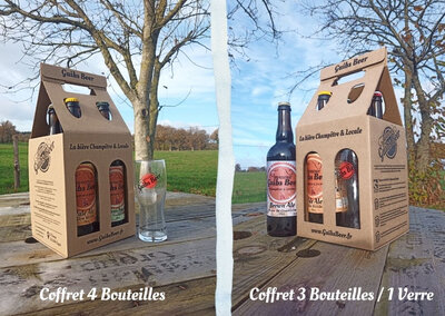 Coffret 3 bouteilles - 1 verre
