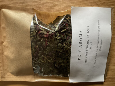 Thé vert sencha grand cru hibiscus bio