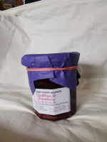 Confiture de framboises, touche de menthe