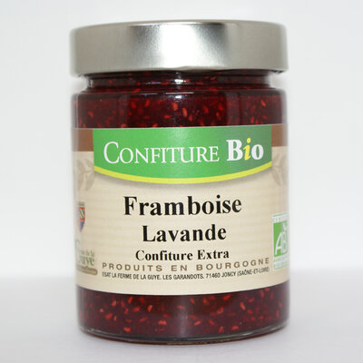 Confiture framboise lavande bio