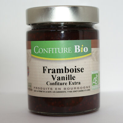 Confiture framboise vanille bio