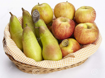 Paniers fruits (pommes, poires)