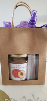 Dosette safran+confiture pêche devigne/safran
