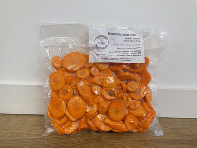Carottes en rondelles sous vide 0,5kg