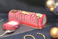 Bûche framboise - sorbet noix de coco -mangue