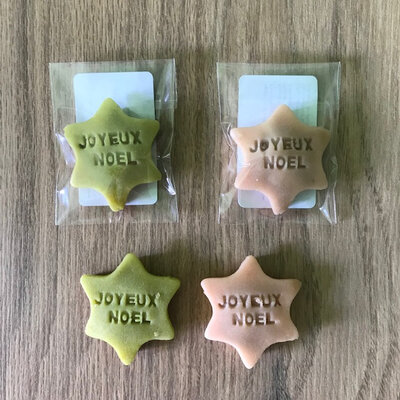 Biscuit 'joyeux noël' étoile