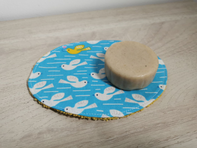 Porte savon 'oiseau jaune'