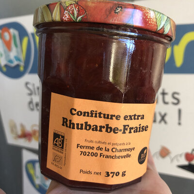 Confiture extra framboise-rhubarbe