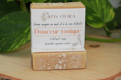 Savon exfoliant miel avoine