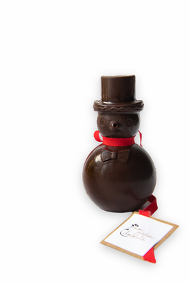 Bonhomme de neige bio - chocolat noir