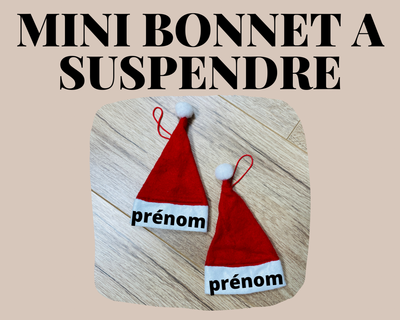 Bonnet de noël à suspendre au sapin