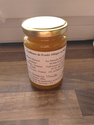 Confiture d'ananas vanille allégée en sucre