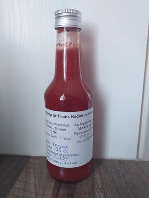 Sirop de fraise allégé en sucre
