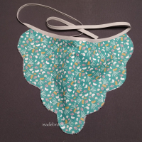 Bavoir adulte fleure lagon