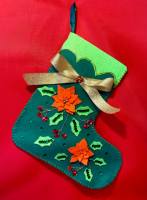 Botte de noël-vert floral