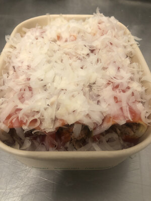 Cannellonis effiloché de cochon/champignons