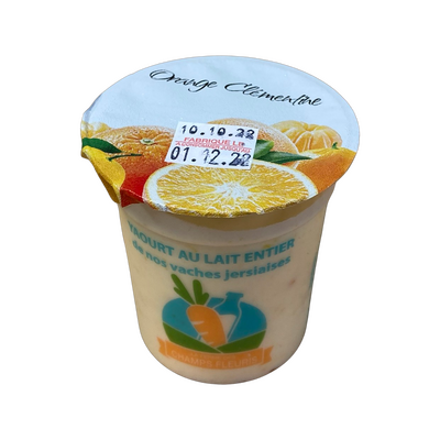 Yaourt brassé orange/mandarine