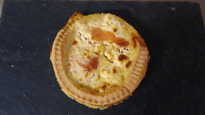 Quiche chèvre saumon
