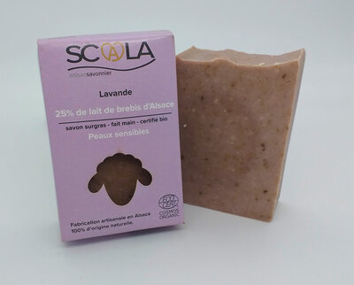 Savon 25% lait de brebis lavande