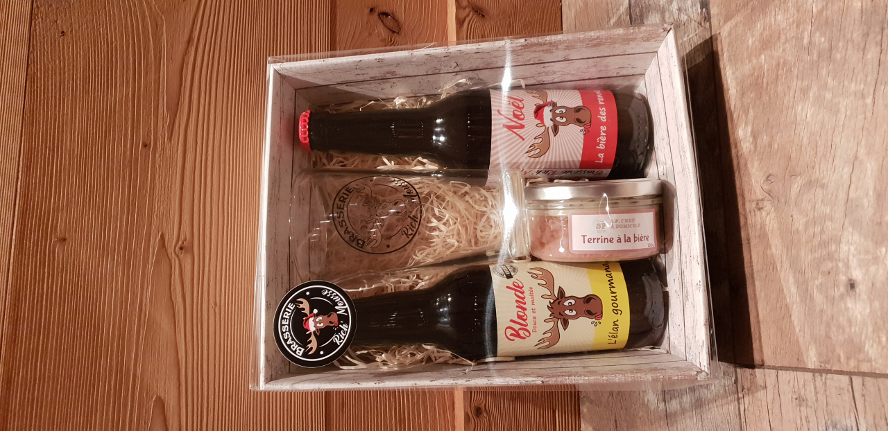 1/2 Mètre en bois pour 8 bouteilles de bières de 33 cl